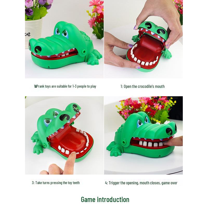 Kid's Finger-Biting Crocodile Gag Toy - Fun Stress Relief & Parent-Child Interaction