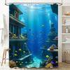Underwater World Shower Curtain 3D Printed Bath Decor with Fish Coral Scene for Bathroom Decoration – Custom Size Available from