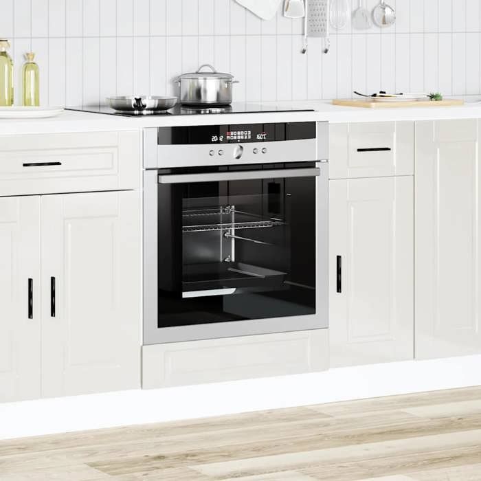 VidaXL Armoire à four Porto blanc brillant bois d'ingénierie 853999