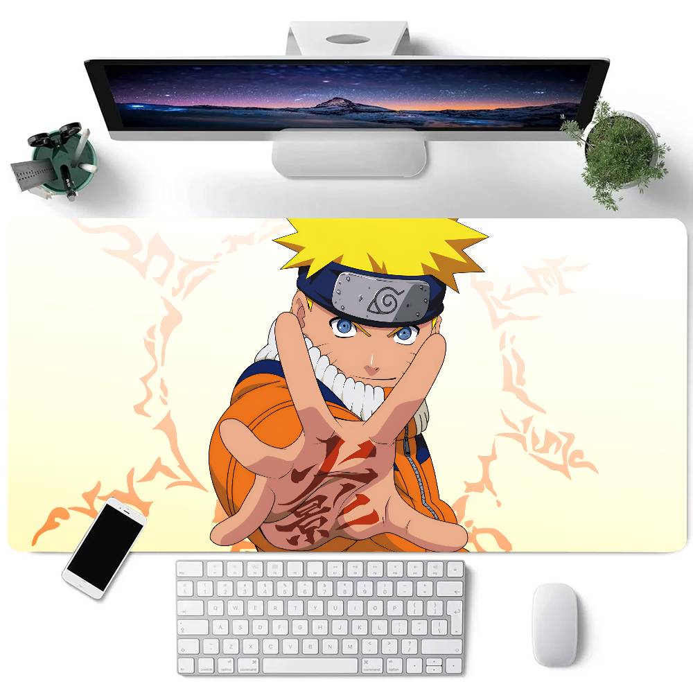 Anime Characters U-Uzumaki N-Naruto Mouse Pad Large Gaming Keyboard Mat LockEdge Rubber Computer Office Accessories