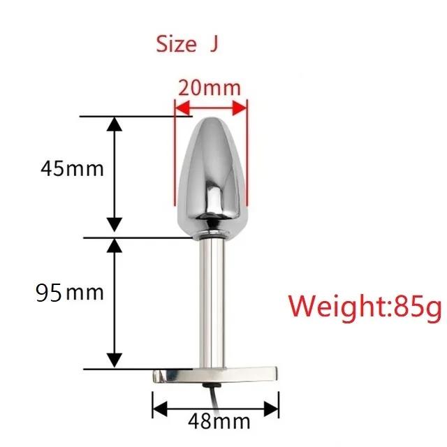 New Bi-polar electro shock Vaginal tight Huge Butt Plug Metal Anal beads Prostate Electrical Stimulation G spot medical Sex Toy