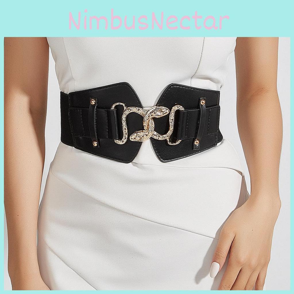 Solid Color Retro Style Metal Waist Belt With Alloy Buckle Women Coats Dresses