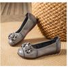 2024 New Retro Flower Flats Womens Slip On Shallow Shoes Ladies Handmade Cow Leather Moccasins Woman Driver Shoes Grandma Flats
