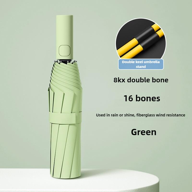 UPF50+Large Size 16Bone Umbrella Folding Automatic Anti UV Rain Sun Umbrella Portable Windproof Light Women Men Parasol Umbrella