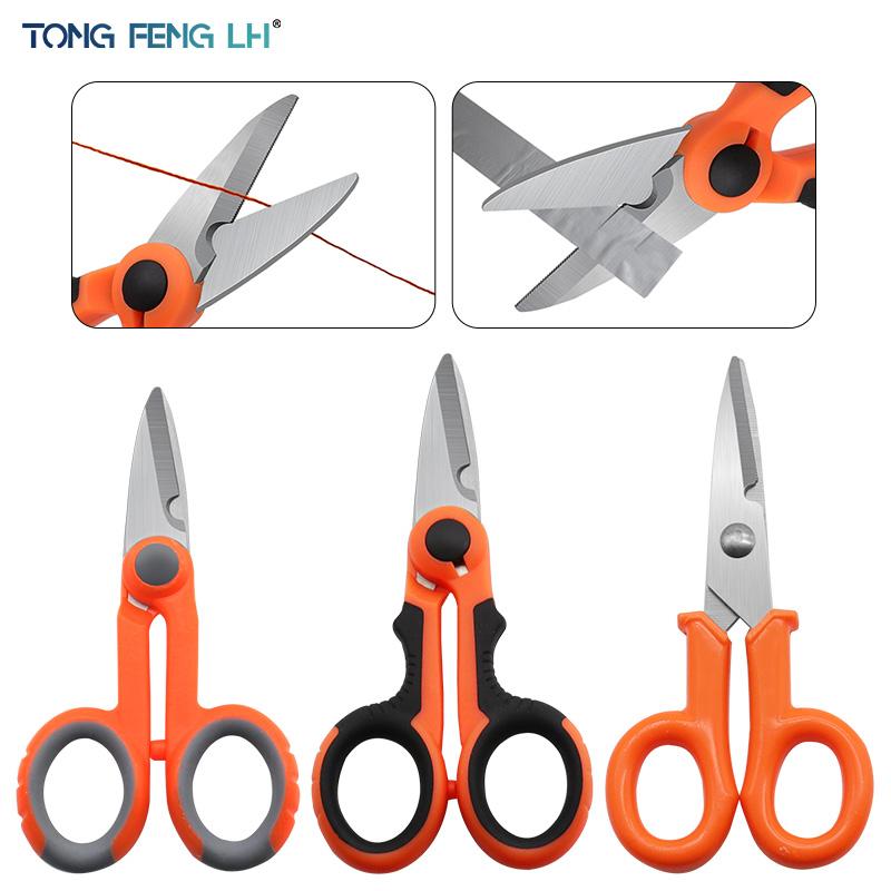 420 Stainless Steel Fishing Scissor Accessories Electrician Portable Scissors Plier Cut Pe Braid Line Lure Carp Fishing Tools