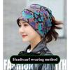 Fashion Double Head Cap Bib Twist Cap Multi-Functional Printed Scarf Cover Cap Neck Cap Face Mask Headscarf Cap