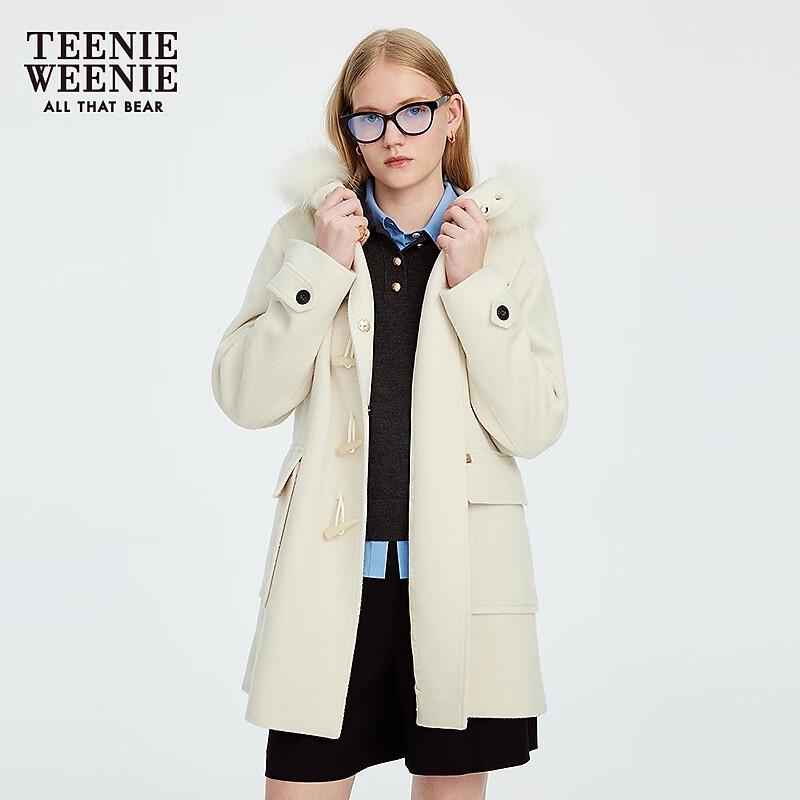 Teenie Weenie Women's College Style Hooded Toggle Wool Coat