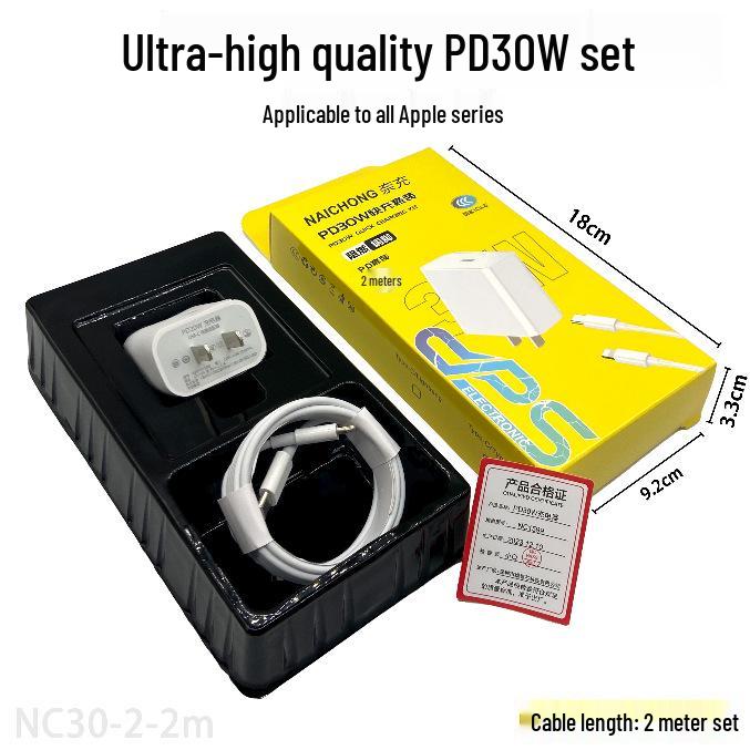 Apple-Compatible PD30W Type-C Fast Charger with 3C Certification for Mobile Phones