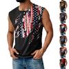 Men's Summer Independence Day Printed Sports Button Pocket Sleeveless Tank Top