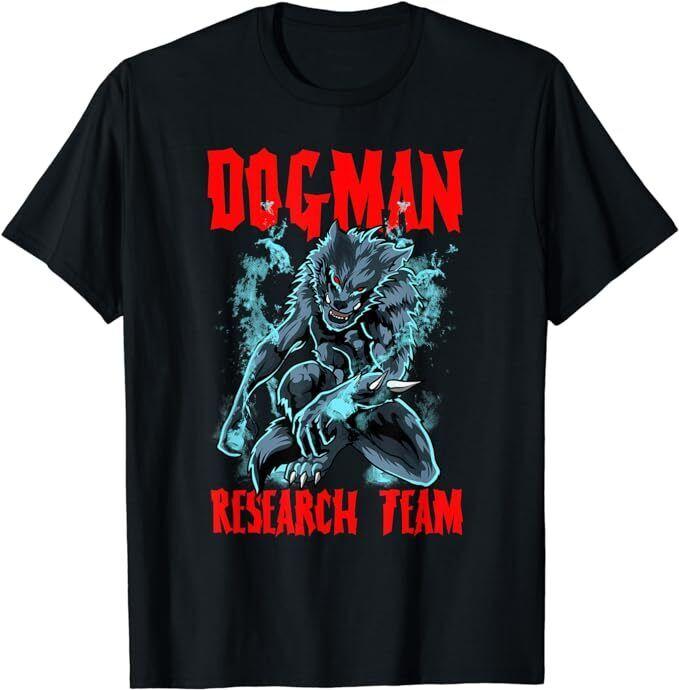 NEW LIMITED Dogman Research Team Cryptid Humanoid Animal Dog Man T-Shirt S-5XL Unisex T-Shirt M