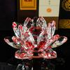 Kristall Lotus Blume Figurine Home Hochzeit Dekoration Glas Handwerk Sammlung Briefbeschwerer Tisch Ornamente Souvenir Geschenke