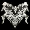 Lace Beads Embroidery Corsage Pieces Wedding Dress Lace Accessories Mesh Bottom Embroidery False Collar Bead Embroidery Collar Back Collar