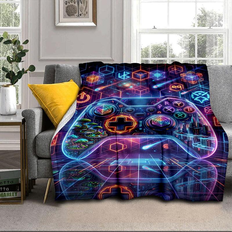 Gaming Neon Future Blanket Flannel Blanket Throw Blanket Sofa Cover Blanket Soft Premium Blanket Picnic Blanket Tv Blanket Gifts