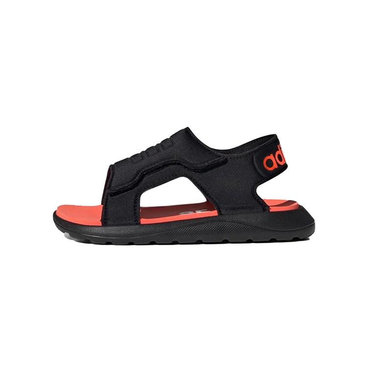 

Adidas Comfort Sandal C Slip Resistant Abrasion Resistant Children s Sandals Black Red Children Aged 3 7 Years Old EG2232 30.5