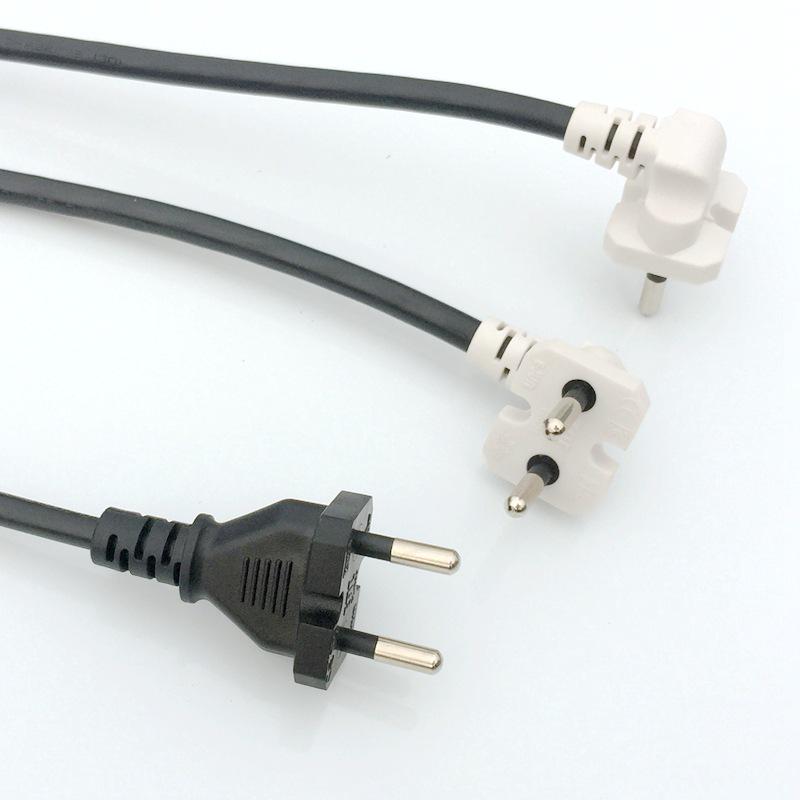KC Korea C17 Power Cord: Two-Pin, Two-Hole, Figure-Eight, 10A with Korean Standard Plug for Medical & Beauty Devices.