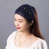 Pearl Lace Embroidered Hairband Hollow Thin Wide Brim Lace Hair Headband