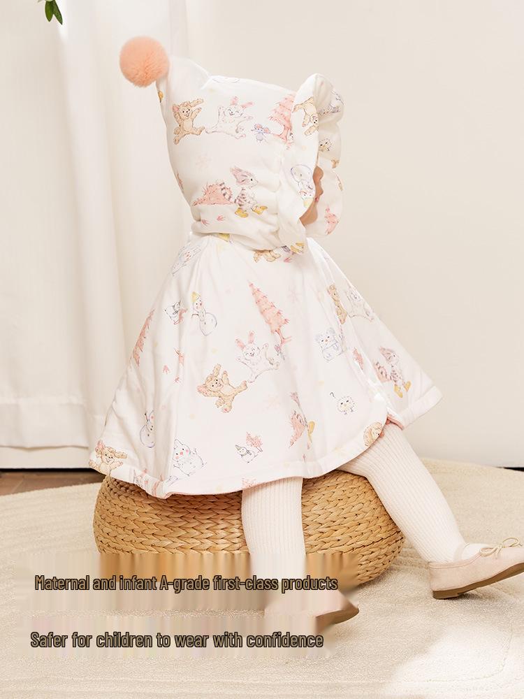 Xiao An Dan Windproof Baby Cloak for Autumn/Winter - Hooded Shawl for Boys & Girls