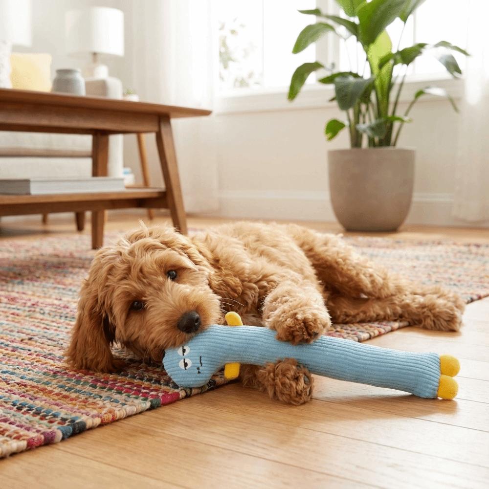 Bite-Resistant Long Necked Duck Voice Dog Toy Animal Shaped Dog Chew Toy Teeth Cleaning