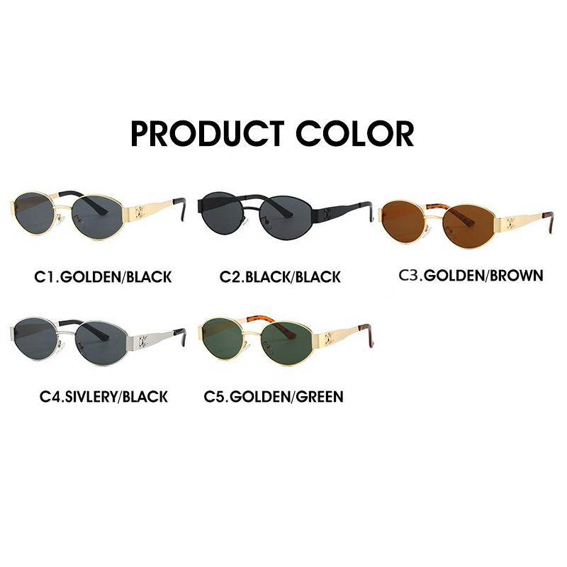 Fashion Luxury Metal Sunglasses for Men and Women Unisex Designer Sun Glasses Round Oval Unisex Stylish Eyewear Shades UV400