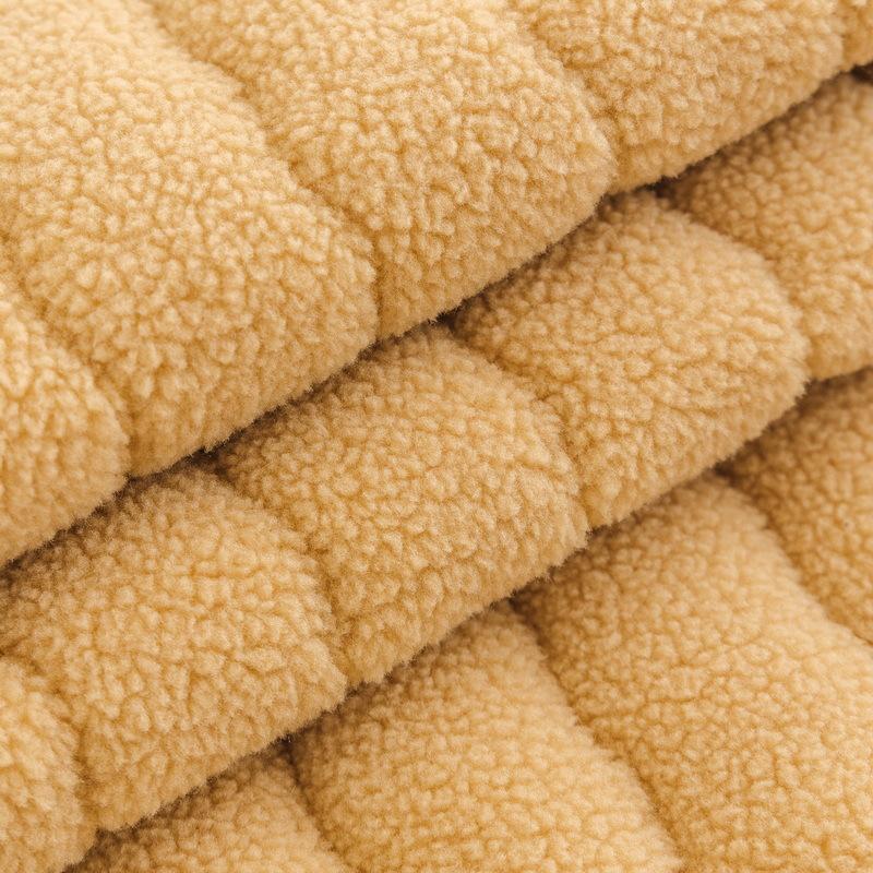 Leather Sofa Cushion Autumn And Winter  New Straight Row One-Piece Seat Cushion Winter Thickened Plush Sofa Cover Cover Cloth
