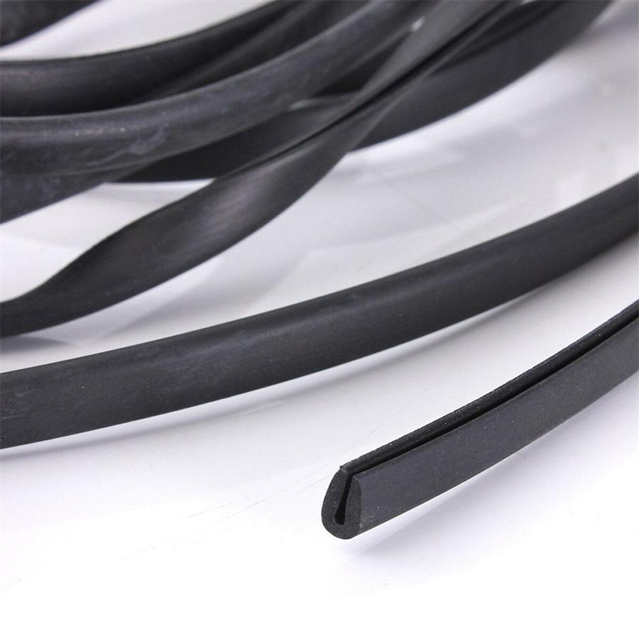 U Shape Rubber Strip 6m Black Car Body Protection