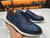 Men'S Shoes Breathable Casual Sports Shoes Men'S Trend Men'S Leather Shoes First Layer Cowhide Embossed Platform Leather Shoes Men
