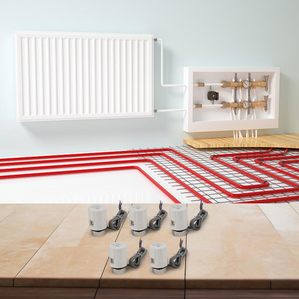 230V Heizungsventil Elektrischer Stellantrieb Hausheizungslösung Rissfestes Material Flammgeschütztes Design IP54 Schutz