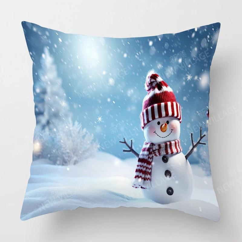 Dekoratives Kissen Wohnzimmer Deko Überwurf Kissenbezug 40*40 40X40Cm 60X60Cm 45X45Cm 50X50Cm Pflanze Winter Frohe Weihnachten