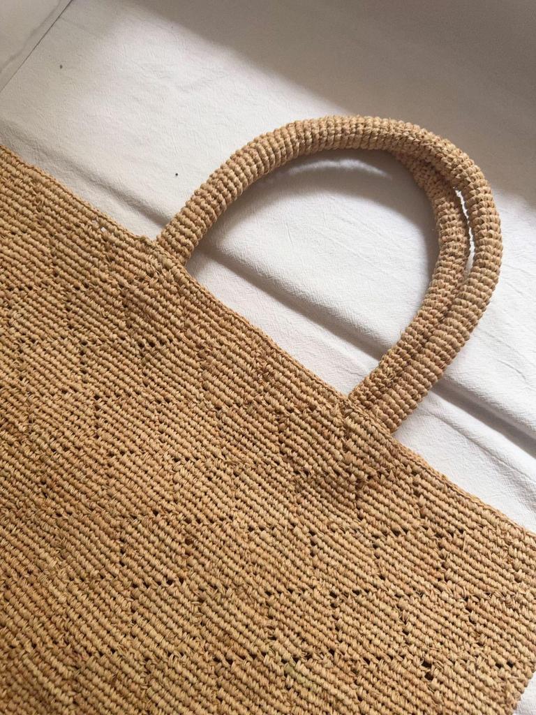 Women's Summer Raffia Crochet Tote - Large Shoulder Beach Bag