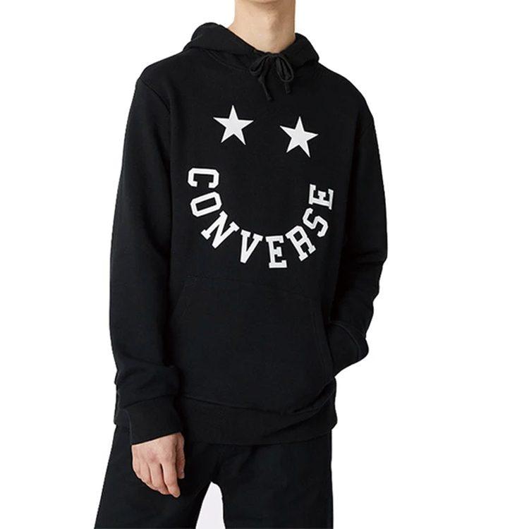 Converse Sweatshirts Men's Black Hooded Moderate Regular 10018351-A03