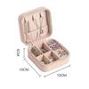 Travel Jewelry Case Exquisite Large Capacity Scratch Resistant Portable Jewelry Organizer Box for Outdoor Travel Red