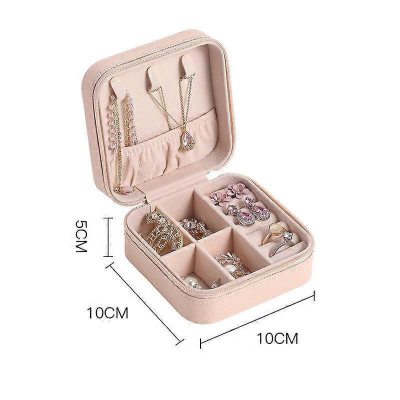 Travel Jewelry Case Exquisite Large Capacity Scratch Resistant Portable Jewelry Organizer Box for Outdoor Travel Red