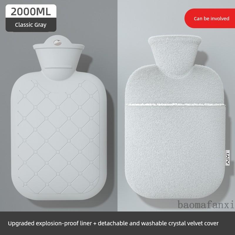 Hot Water Bottle for Warming, Plush Hot Water Bag for Stomach, Bed, and Hand Warming, Explosion-Proof, Suitable for Female Students and Menstrual