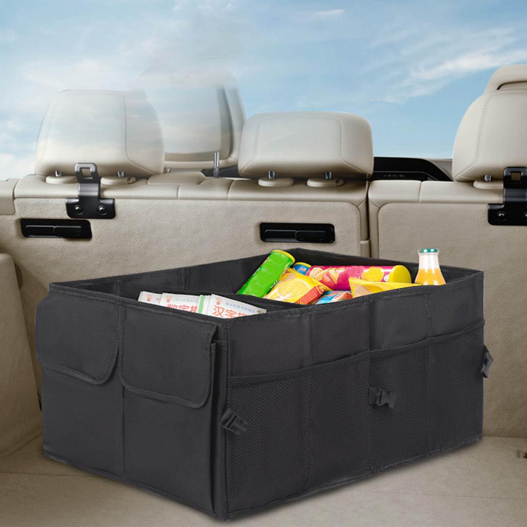 Car Trunk Storage Bag Large Capacity Foldable Oxford Fabric Waterproof Car Storage Box for Shopping Camping