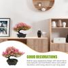 Artificial Bonsai Pine Tree Simulation Plant Realistic Home Decor Desktop Adornment For Indoor Outdoor Emulated Bonsai Pine Tree