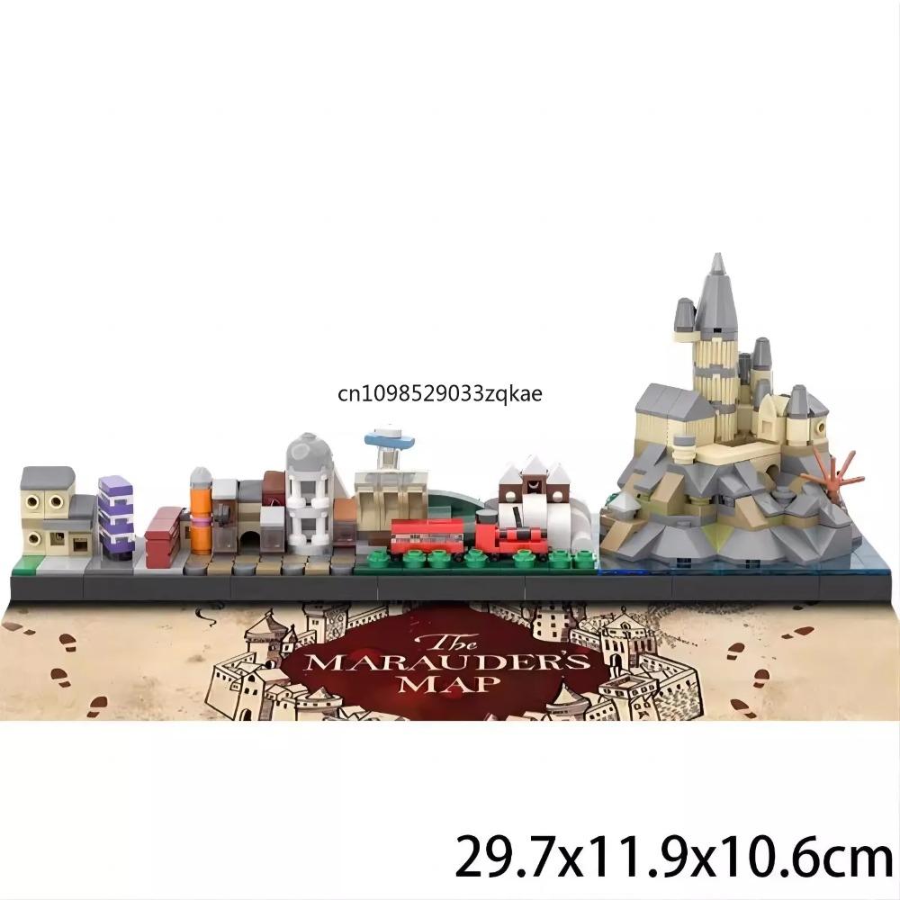 Classic Scene Wizard Academy MOC Magic Movie Figures Brickheadz Animals Sets Castle Station Skyline Building Blocks Kid Toy Gift