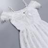 (Joy choose)Women's Gothic Punk Solid Color Lace Patchwork Mini Dress Dress
