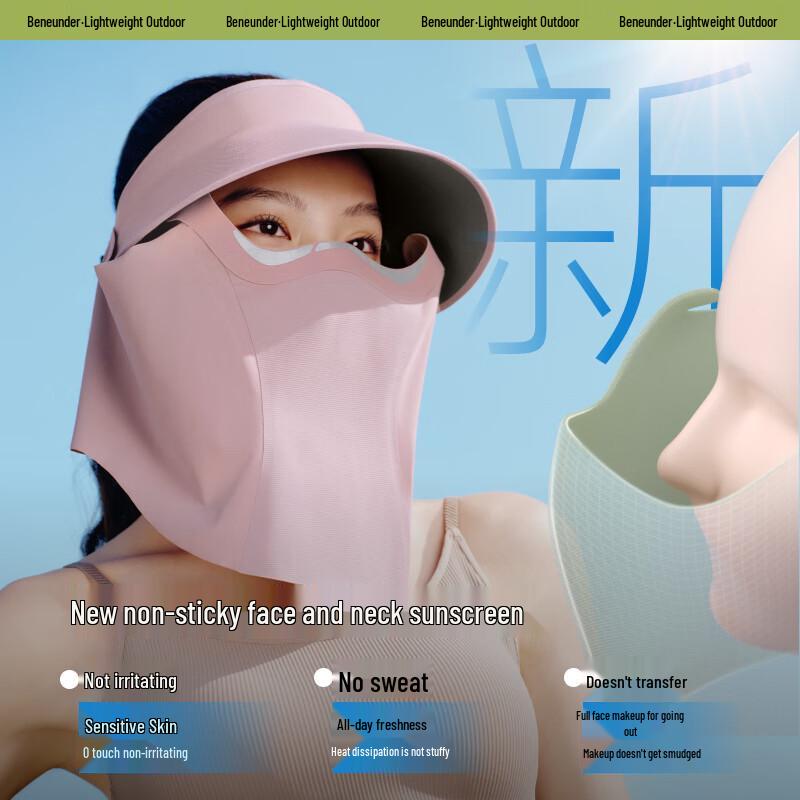 Beneunder AS721 Unisex Sun Protection Visor with Magnetic Face Mask