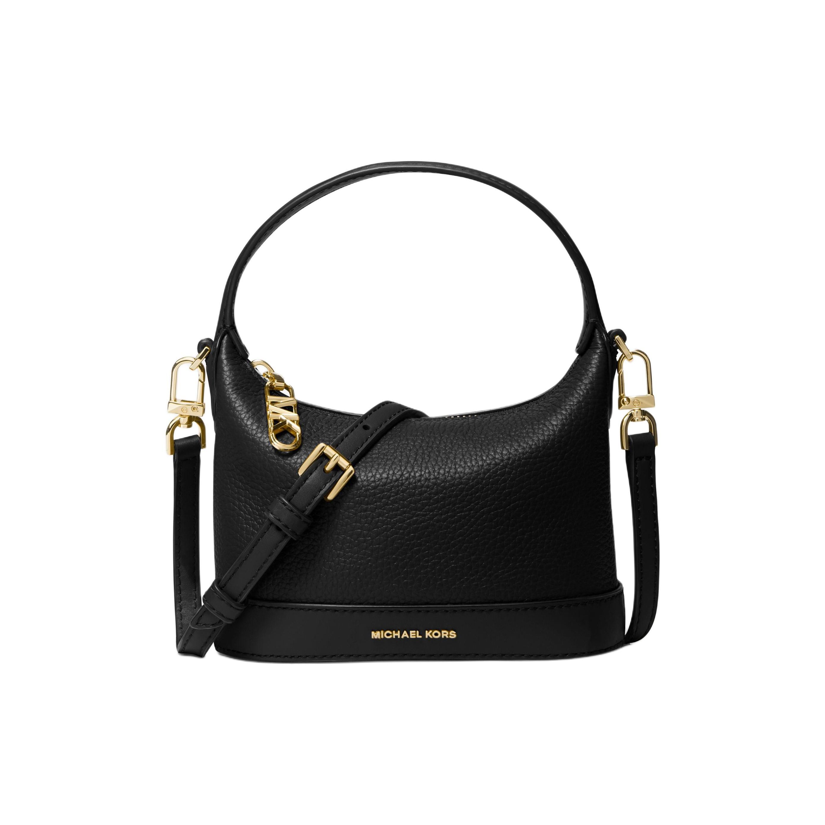 

Michael Kors MK Wythe Logo Zip Adjustable Shoulder Strap Leather Handbag Women handbag Black 32R4GWGC5L-BLACK Basic Set (Bag+Dust Bag)