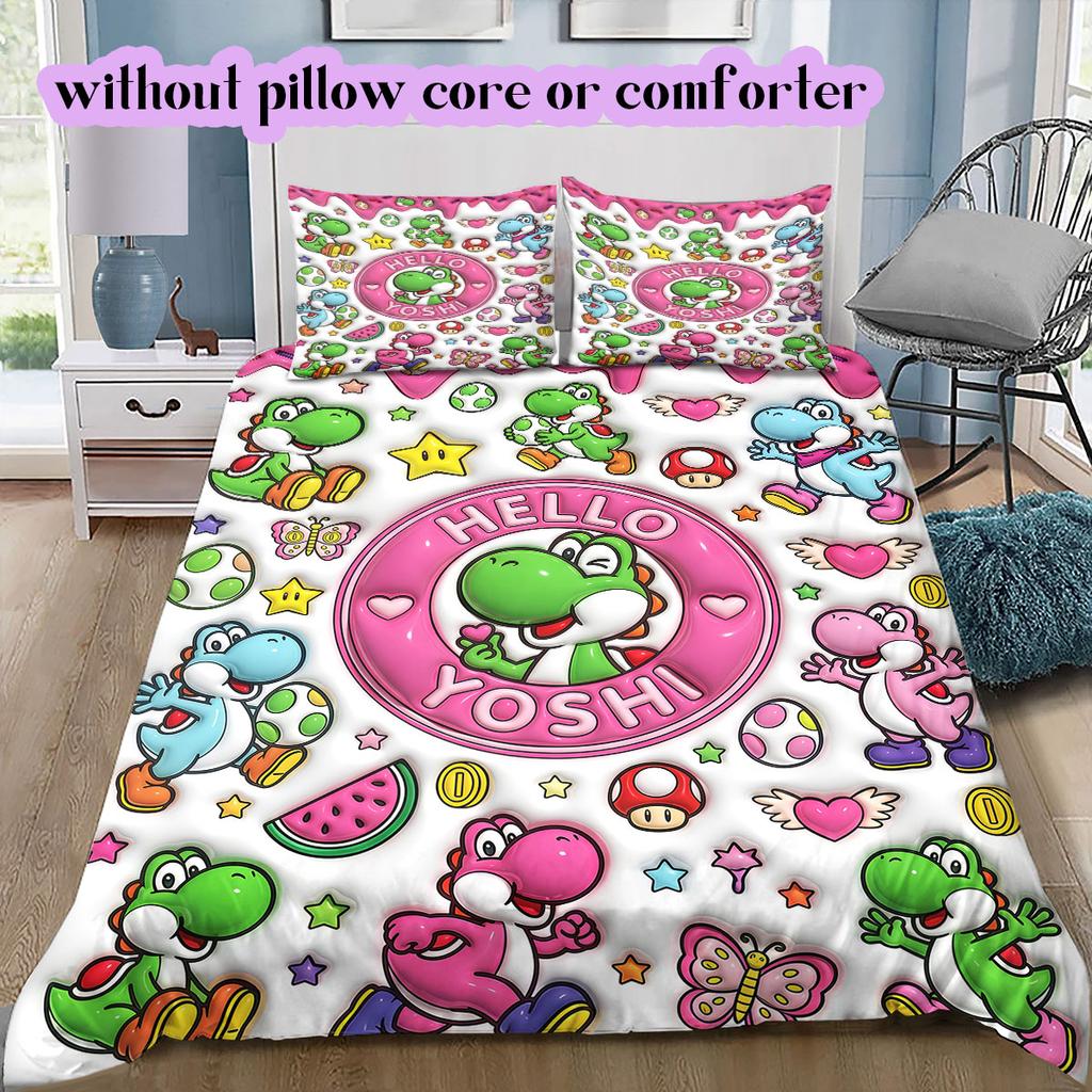 Mario anime character Soft and Comfortable Duvet Cover, Children's Bedding Set Gift, Extra Large Size, Various Sizes Available