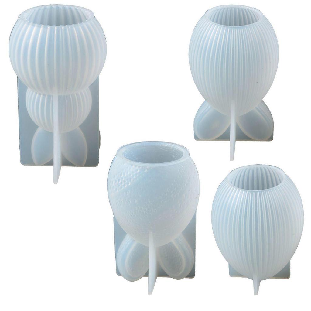 Silicone Moulds Casting Moulds Easter, Pack of 4 Silicone Mould Easter Bunny Candles Moulds Silicone Rabbit Easter Egg Casting Moulds Silicone Easter