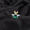 Grønn Smaragd Ring Edelsten Smykker, 925 Massivt Sterlingsølv Ring, Håndlagde Smykker Delikat Ring, Gave Til Henne