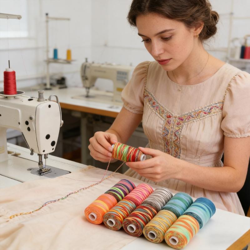 High Strengths Polyester Sewing Thread 8 Color for Fabrics Industrial Machine Use Sturdy Stitching