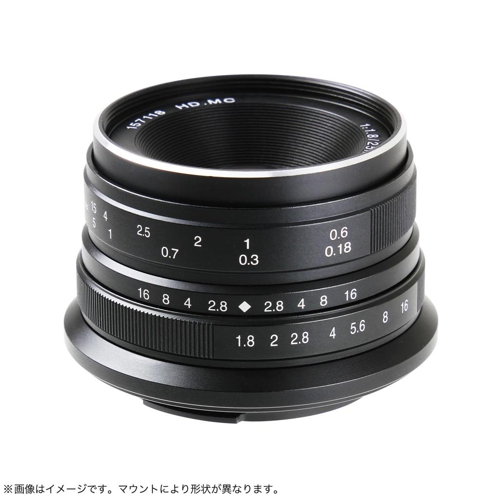 7artisans 25mm Z Mount Single Focus Lens for Nikon Chinese MF Manual Focus Black F1.8 Z, APS-C,