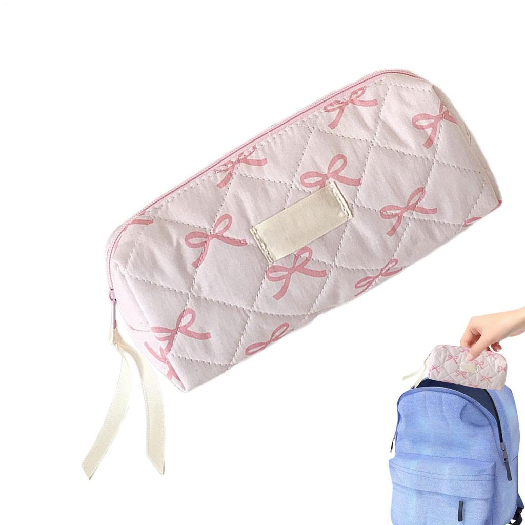 Liberty Small Makeup Bag Quilt Cotton Canvas Women Zipper Cosmetic Organizer Cute Make Up Pouch Portable Toiletry Pencil Case