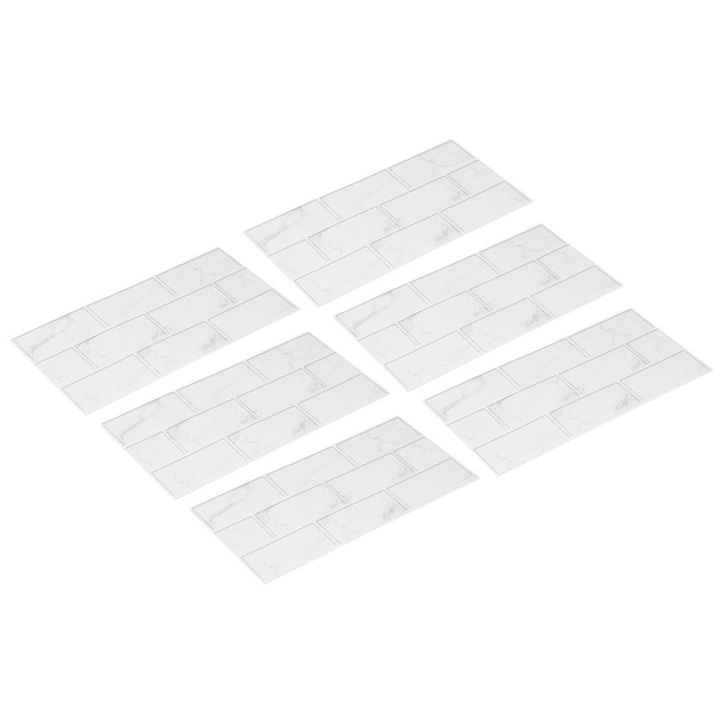 6Pcs Innovative Tiles Sticker Brick Pattern Wall Decal Sticker for Home Living Room Decor