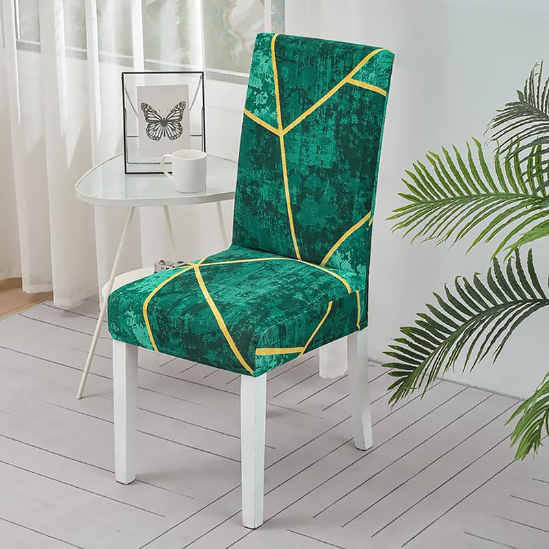 Dining Room Chair Covers Set, Stretch Printed Parsons Chair Slipcovers Spandex Removable Washable Kitchen Chair Protector Cover for Dining Room, Hotel