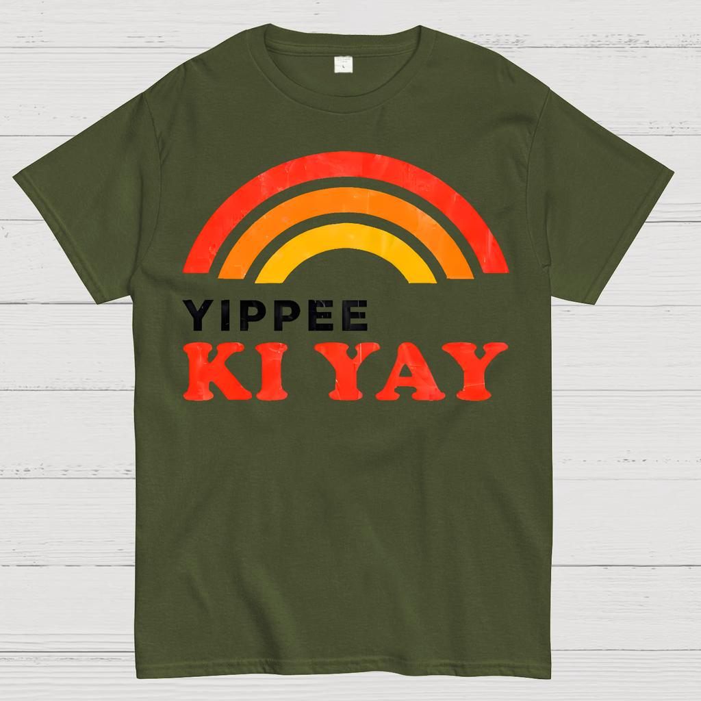 Bruce Willis Yippee Ki Yay Rainbow Cotton Summer Casual Cool Loose T-Shirt
