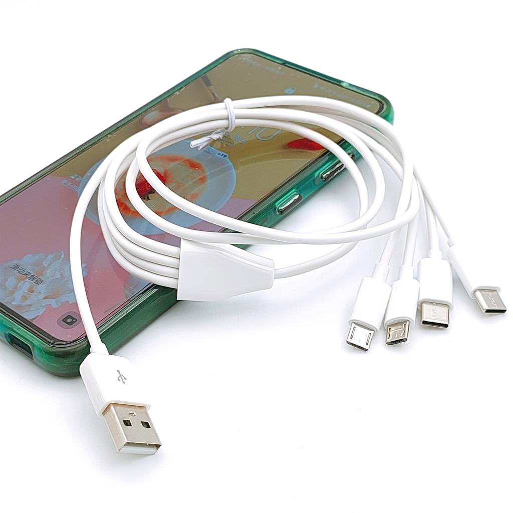 Multi Charging Cable Multiple Charger Cord USB to Type-C/Micro USB Power Cord Portable Power Cord 100cm/39.37in
