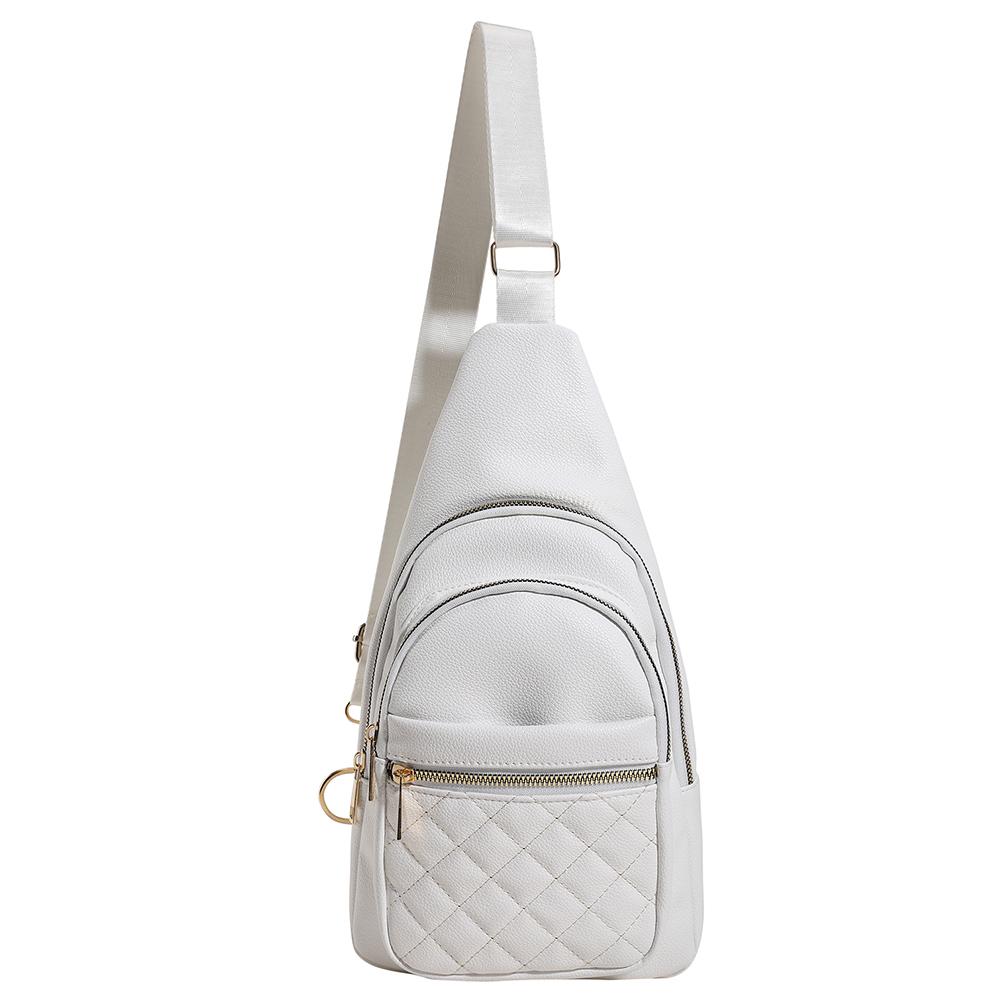 

Поясная сумка через плечо с бриллиантами, простая повседневная женская сумка на слинге, портативная модная сумка из искусственной кожи с регулируемыми ремнями, сумки через плечо